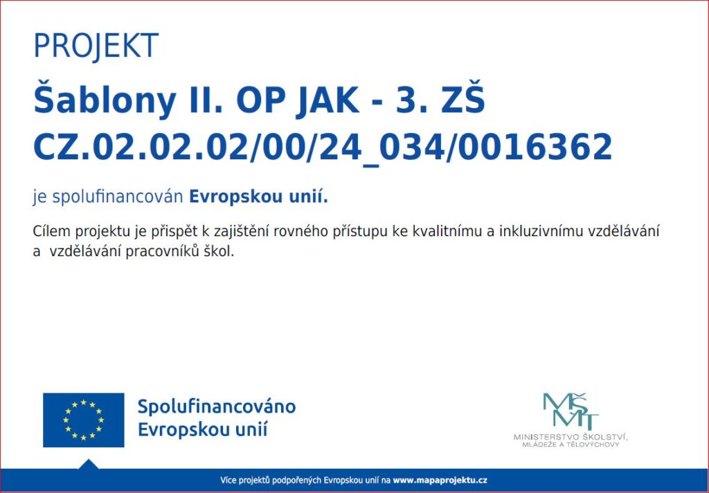 PROJEKT Šablony II. OP JAK